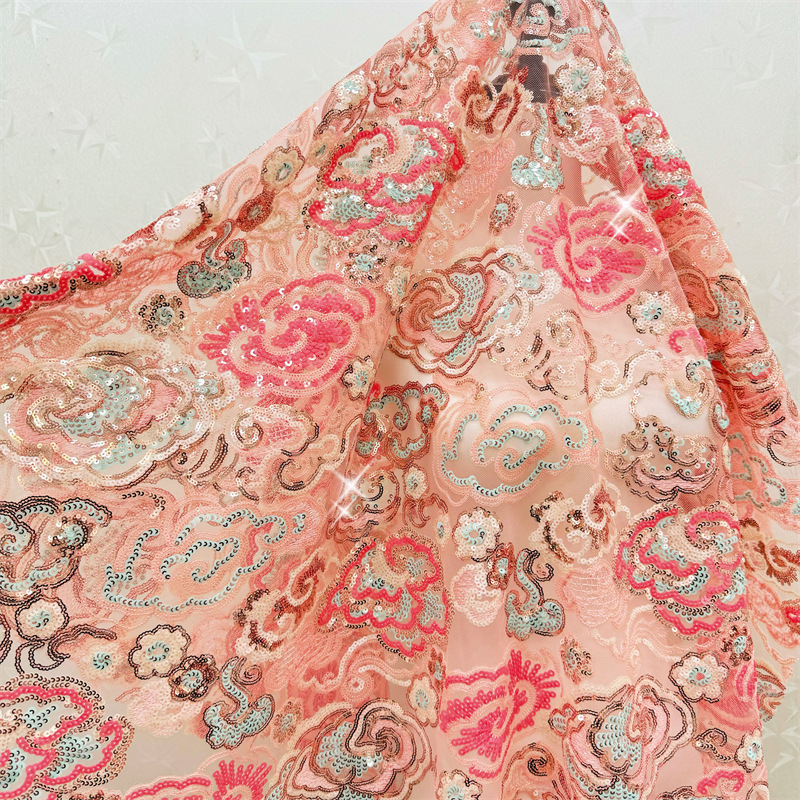 Sewing Embroidery Fabric - 2 Yds/lot 130 cm Geniş Pembe