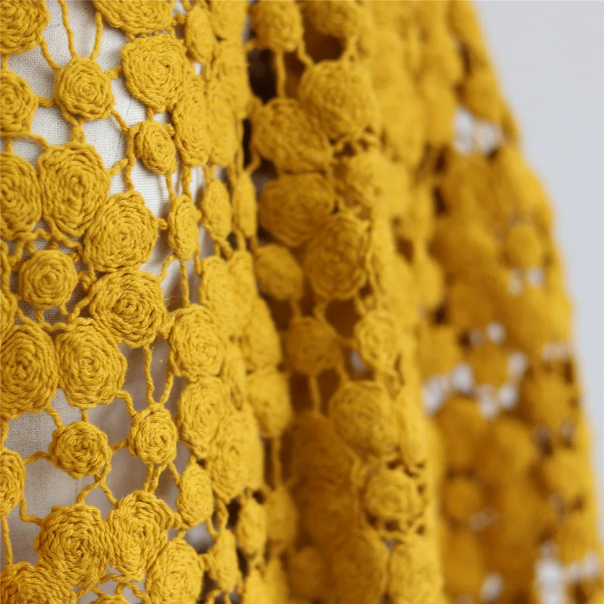 Sewing Embroidery Fabric - 1 yarda Zarif Suyla çözünen nakışlı