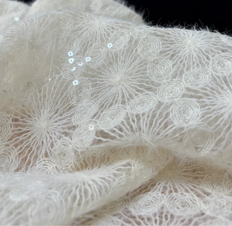 Sewing Embroidery Fabric - 1 yarda Moda Tasarım Düğün Elbisesi