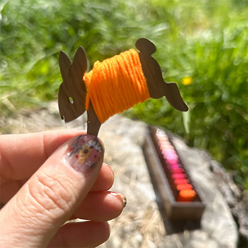 Ahşap hayvan koyun kedi bobin  - Embroidery Floss Thread incelemesi ve fiyatı